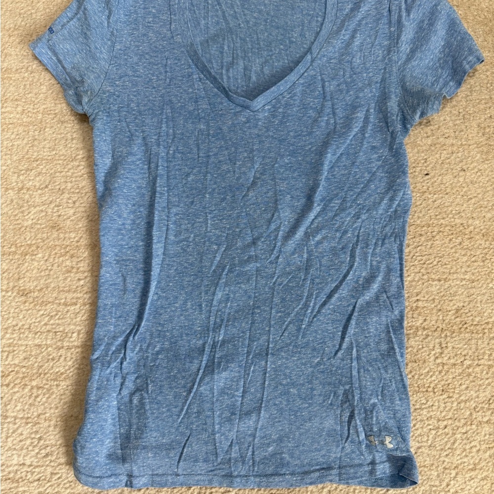 Under Armour Heather Blue V-Neck Tee